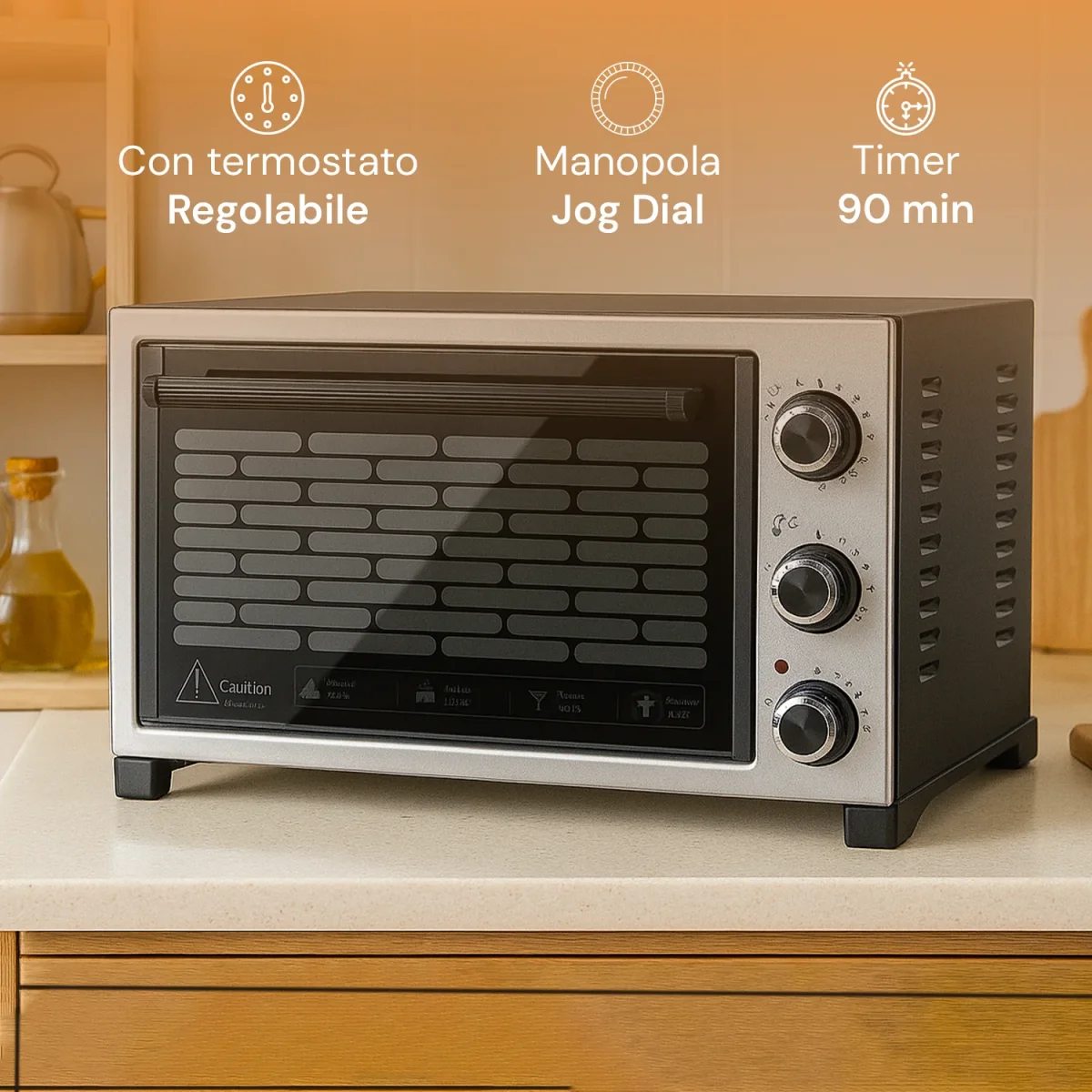 Mini Forno Elettrico 32L 1420W con Termostato Regolabile fino a 230°C - immagine 6